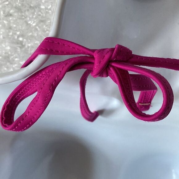 women's Large Fuchsia String Bikini Padded Top XHILARATION - Picture 9 of 13